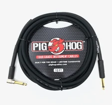 Pig hog High Performance 8mm Right-Angle Instrument Cable -18.5 Feet, New!