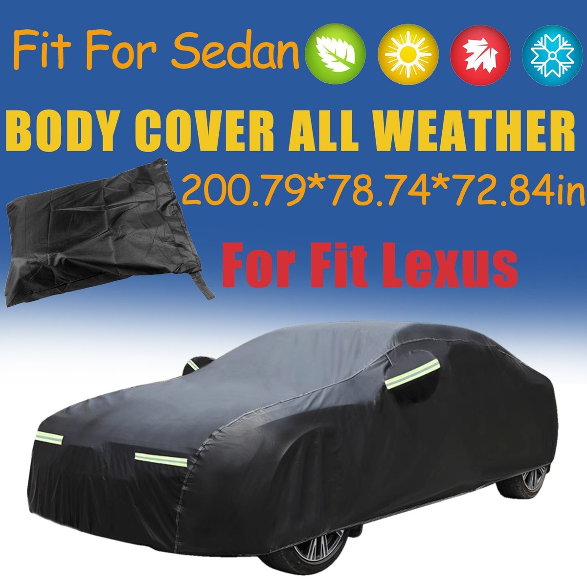 Kaye 6 Layers Car Cover Waterproof All Weather For Autoobiles For - Foto 6