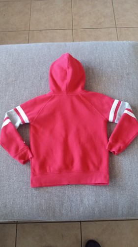 Nike Red Hoodie Sweatshirt Kids Boys Girls Youth Size Medium 5-6 M Full Zip - Picture 5 of 10