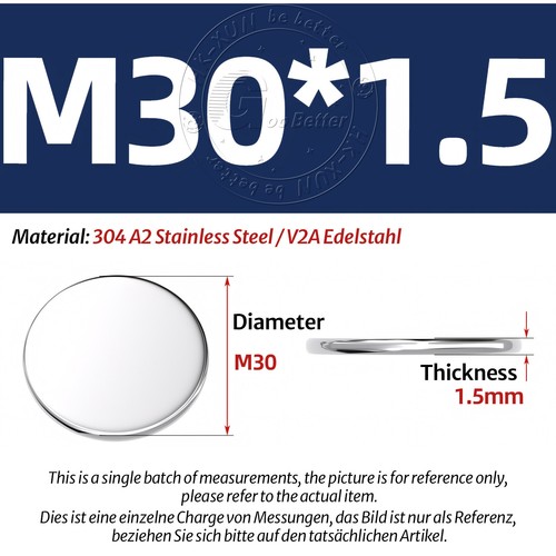 Ø 6-80 mm Ronde Edelstahl Scheibe Platte Rund Blech V2A Geschliffen Dicke 1-5 mm - Picture 123 of 223
