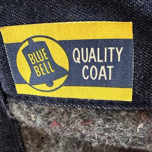 Wrangler Blue Bell Denim Trucker Chore Jacket Mens 44 Blanket Lined Vintage - Picture 8 of 10