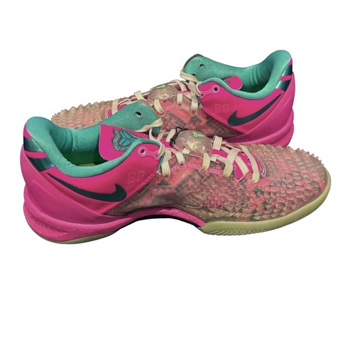 Size 8.5 Nike Kobe 8 Pink Snakeskin Christmas 2014 Women NikeiD Basketball Shoes - Picture 7 of 9