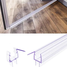 36" Frameless Shower Door Bottom Seal Shower Sweep for 3/8" Glass 2-Pieces