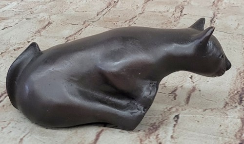 Signed Nardini Original Artwork Cat 100% Solid Bronze Sculpture Statue Figurine - Zdjęcie 9 z 10