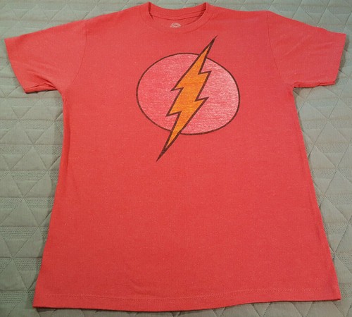 DC Comics The Flash Logo T Shirt Medium EUC Tee Justice League INV2083 - Picture 2 of 6