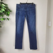 7 For All Mankind Straight Leg Dark Blue Jeans Women's Size 31