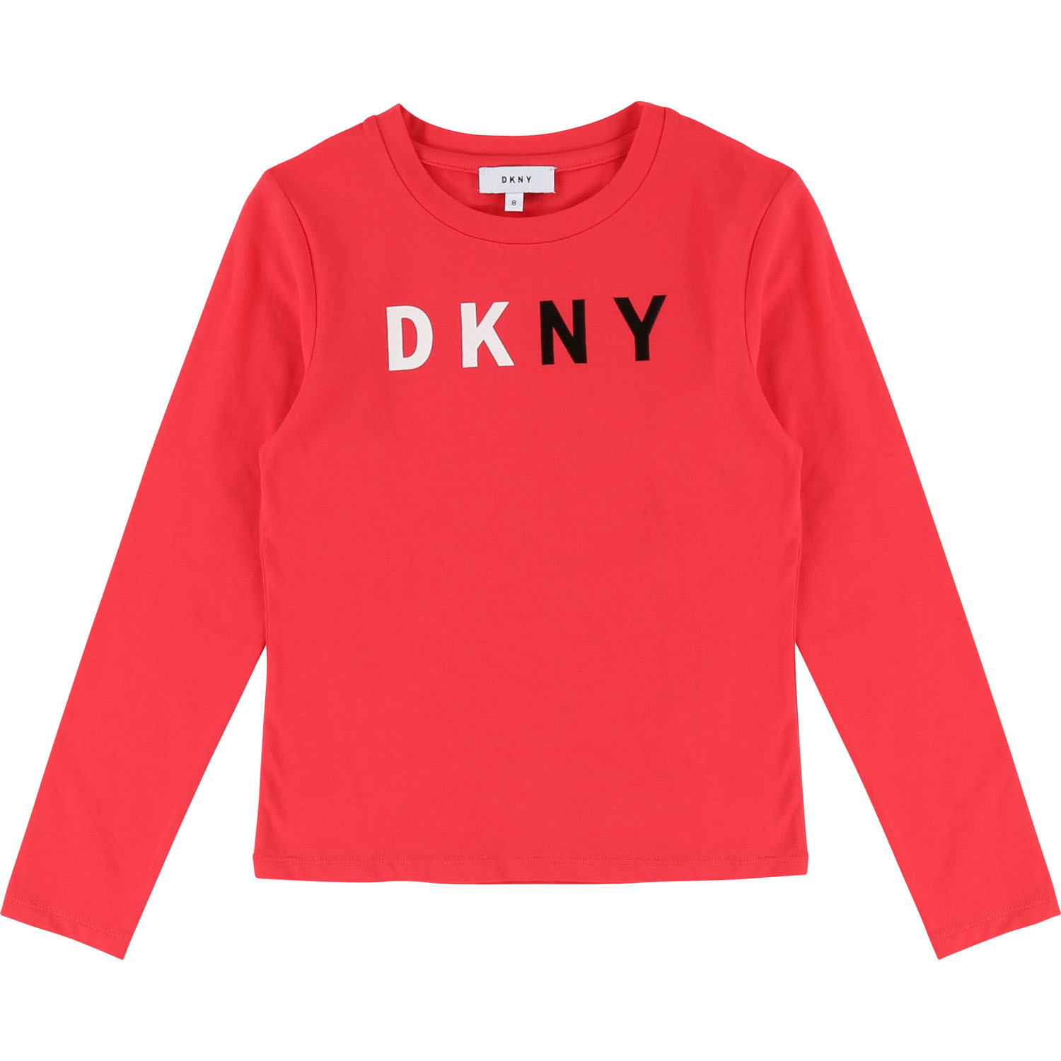 DKNY Longsleeve Kids розовый с мерцающим логотипом 116 122 128 134 140 146 152 158 164 172
