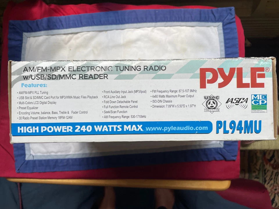PYLE AM/FM-MPX Radio w/ Electronic Tuning and Remote Control, NOS - Image 4 of 4