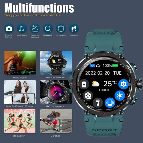 Military Smart Watches for Men (Answer/Make Call), Tactical Military Watch,Smart - Zdjęcie 7 z 16