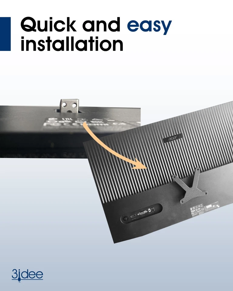 Acer QG240Y,  QG270Y VESA Adapter - 75x75mm - Image 3 of 4