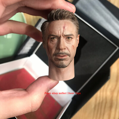 Y.K Kim Tony iron man Head Sculpt Handmade custom Injured version global limited