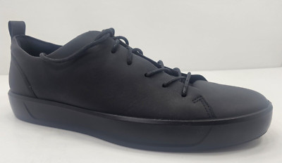 Ecco Danish Design Black Leather Lace up Men's Shoes Size 12 US 46 EURO NEW