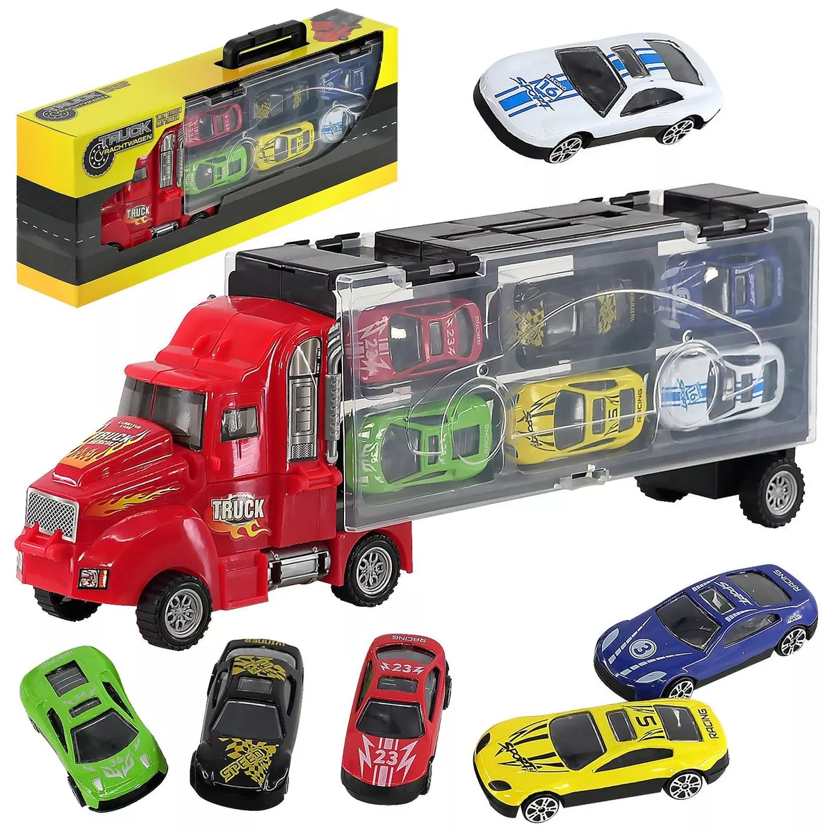 LOT DE PETITES VOITURES, CAMIONS, AVION JOUETS