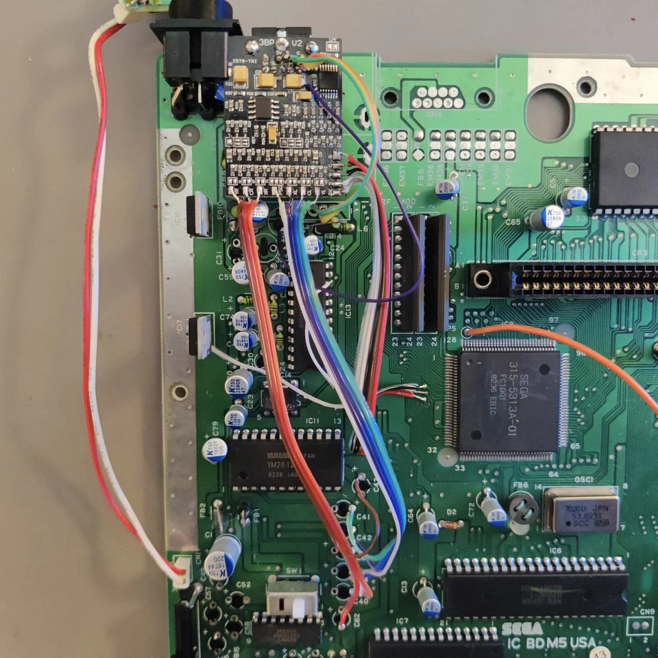 Sega Genesis Triple Bypass Install + Recap (Includes 3BP board and parts) - Image 4 of 4