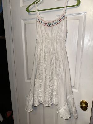 The Children's Place Sz14 (XL) Girls White Cotton Maxi Sundress