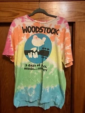 Woodstock Liquid Blue 2016 3 Days Of Peace, Music & Love Tie-Dye Shirt Size XL
