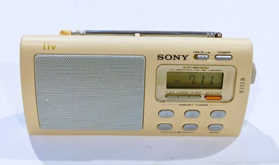 Sony Liv ICF-M410V TV Weather AM/FM 4-Bands Portable Clock Radio