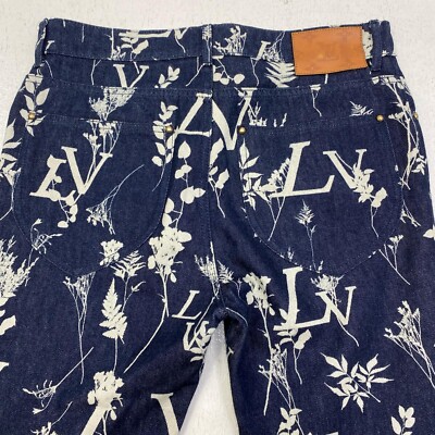 Louis Vuitton LV Leaf Pattern Regular Denim Pants Denim Louis Vuitton LV Leaf Pattern Regular Denim Pants Denim