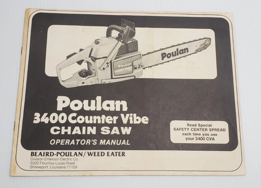 Poulan electric 2024 chainsaw manual