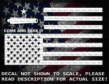 Cannon and Star Come And Take It in Inverted US Flag Decal Sticker USA Made