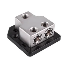NEW SKAR AUDIO X1 1/0 OR 4 GA INPUT TO X2 1/0 OR 4 GA OUTPUT DISTRIBUTION BLOCK