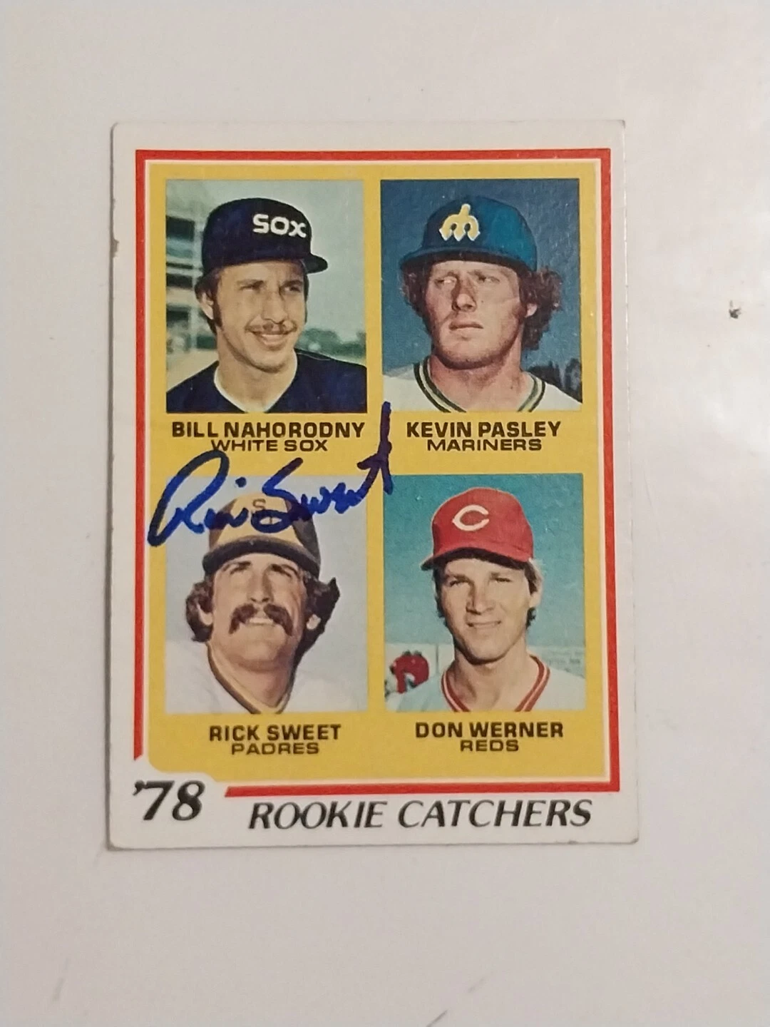 1978 Topps Rookie Catchers - Bill/Kevin Pasley/Don Werner/ Sign By Rick sweet