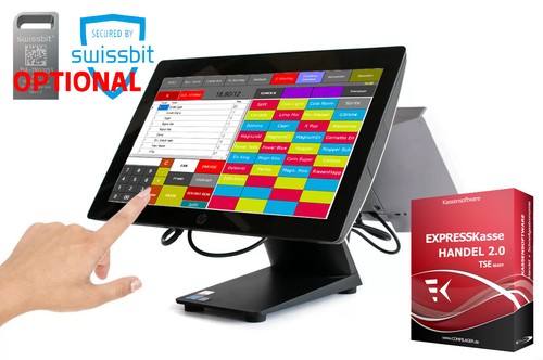 HP RP9 Proffi TouchKassensystem für Kiosk Laden Schnellgastronomie Textil 2 Disp - Bild 3 von 5