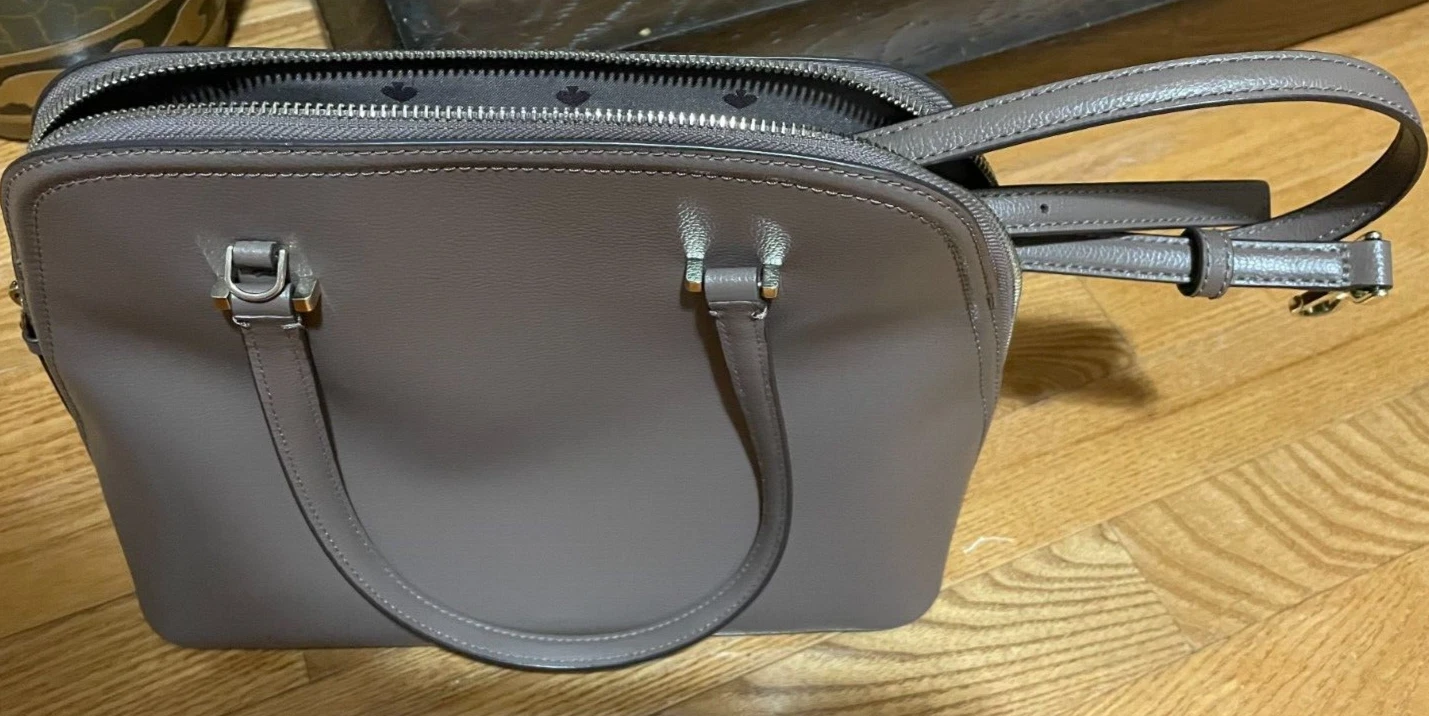 Borsa a tracolla Kate Spade media marrone cupola borsa da donna nuova senza etichette