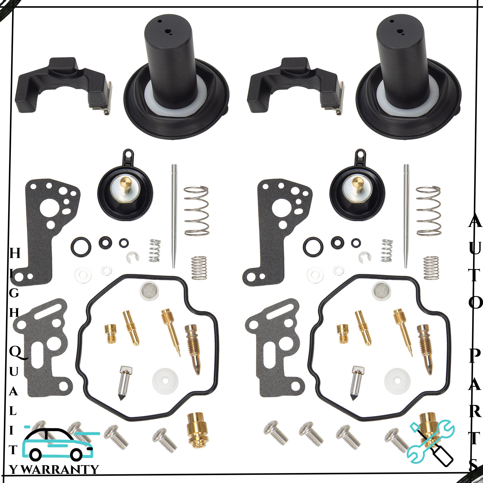 Carburetor Repair Rebuild Kit For Yamaha Virago 535 XV535 1990-2001 W/ Diaphragm