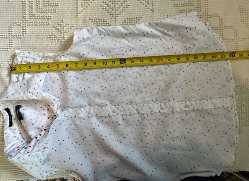 Lands End Womens Top Sz 6 Petite Slvls Button Shirt White Confetti Dots Classic - Picture 10 of 10