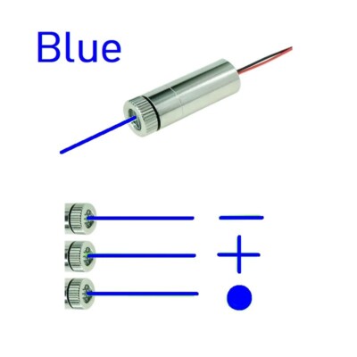 Green/Red/Blue Dot/Line/Cross Laser Module Head Lens Focusable 650nm