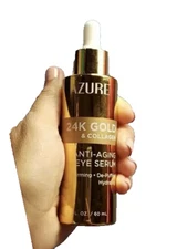 Azure 24k Gold & Collagen Anti-Aging Eye Serum Firming, De-Puffing 2 Fl Oz