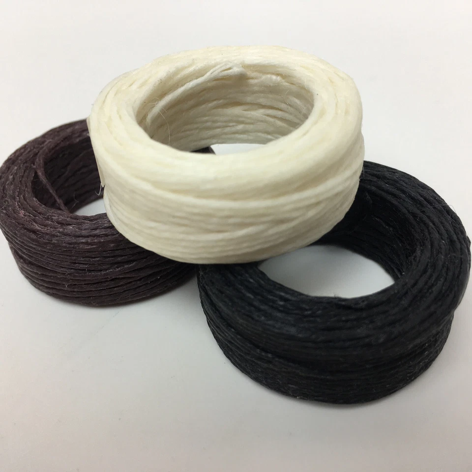 Waxed Irish Linen Necklace/Knotting Cord 4-ply/1mm, 3 Spool Bundle, 10yd Each - Image 2 of 4