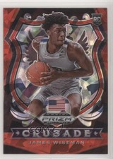 2020-21 Panini Prizm Draft Picks Crusade Ruby Wave Prizm James Wiseman #82 07sf