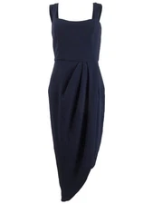 Xscape Women's Double-Strap Gown (4, Navy) 191837167872