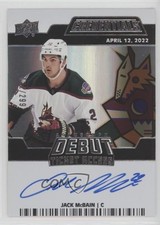 2022-23 Upper Deck Credentials Debut Ticket Access 122/299 Jack McBain Auto 0f5t