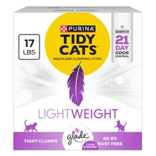 Clumping Cat Litter Lightweight 17 Pound Purina Tidy Cats Glade Clean Blossoms