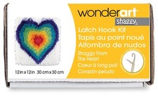 Spinrite 426301 Shaggy From The Heart Latch Hook Kit, 12" X 12"