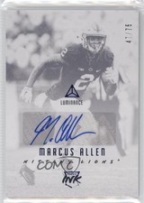 2018 Panini Luminance Rookie Ink Blue 47/75 Marcus Allen #RI-MAR Auto 0c2