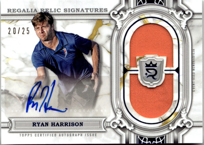 Topps Royalty 2024 Tennis No. RRS-RHN Ryan Harrison Event-Used Patch Auto 20/25