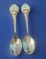 VINTAGE ST THOMAS VIRGIN ISLANDS SOUVENIR SPOON AND FORK MADE IN USA