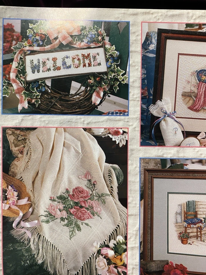 Lot 2 Vintage Cross Stitch Booklets, 29 Projects At Home Vaughan, Old Country - Image 3 of 4