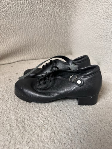 Rutherford Irish Dance Shoes Womens Size 6 Black Leather Lace Up Soft Sole