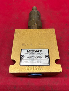 VICKERS EATON PRESSURE RELIEF VALVE MODEL: PSV5-10V-S-6T-5/ PART NUMBER: 20197A