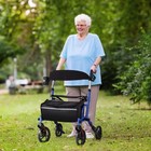 Rollator Walker for seniors, 8'' Foldable Walker with Seat and Backrest Support
