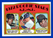 1972 TOPPS #761 ROOKIE STARS BEN OGLIVIE, RON CEY, WILLIAMS CARD -- NR MINT. rookie card picture