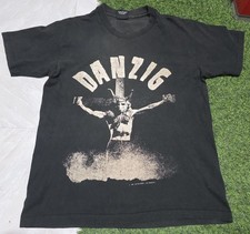 Vintage 90s Danzig Uncensored T Shirt Misfits Samhain Size L Single Stitch