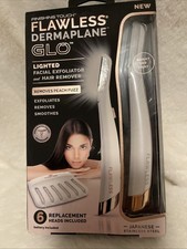 Finishing Touch Flawless Dermaplane GLO lighted Facial Exfoliator  Hair Remover