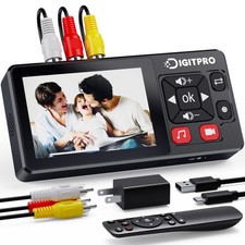 VHS to Digital Converter 2.0, HD Video to Digital Converter Recorder with Rem...
