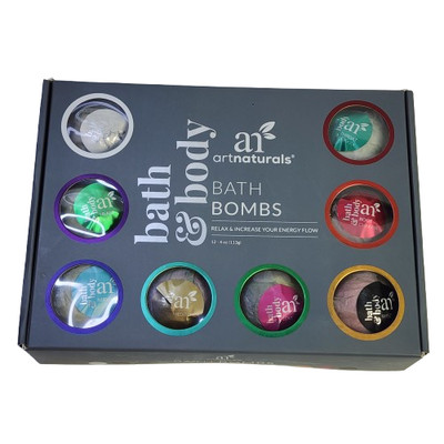 ArtNaturals Bath Bomb Gift Set  12 x 4 Oz  Handmade Essential Oil Spa Bomb 